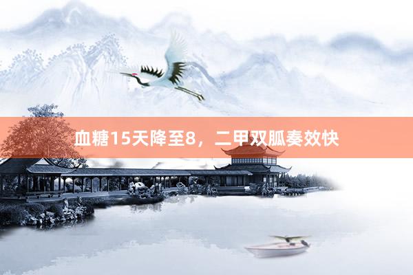 血糖15天降至8，二甲双胍奏效快